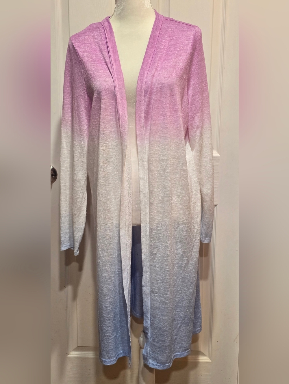Lane Bryant Open-Front Ombre Long Cardigan Kimono Lightweight Sweater Size 18/20